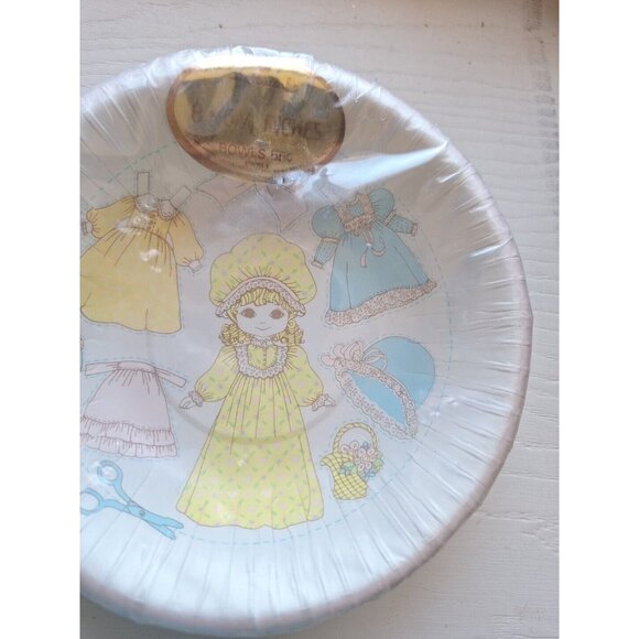 Hallmark Paper Doll 8 Party Bowls Sealed 6 1/8" Similar to Holly Hobbie - Picture 5 of 5